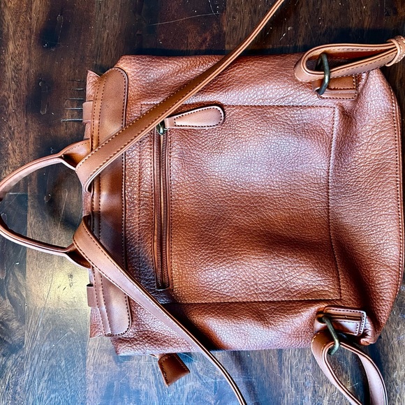 Brown Leather Backpack - Picture 3 of 4